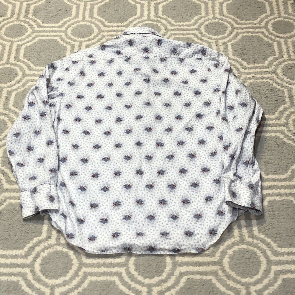 Robert Graham Classic Fit Long Sleeve Shirt Size XL White Floral Print Button - Picture 3 of 10